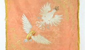Sztandar "Związek Drużyn Konduktorskich  Rzeczypospolitej Polskiej Koło Inowrocław. zał 1.2.1922"